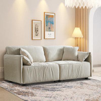 Latitude Run® Minimalist Design Sofa With Solid Wood Legs And Armrests For Living Room, Bedroom