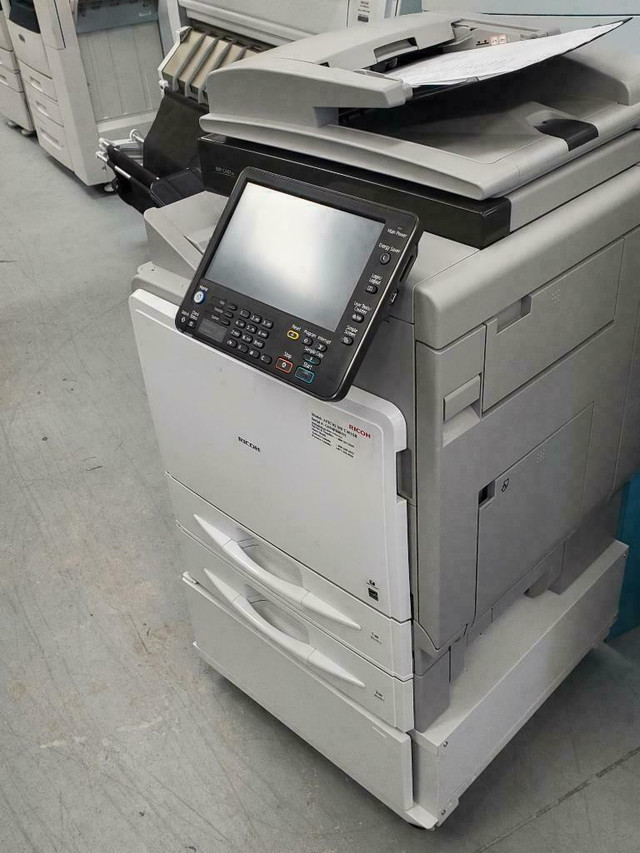 Ricoh Aficio MP C401SR Color Laser Multifunction Printer Office Copier Scanner w/ Two Paper Trays Touchscreen Display in Printers, Scanners & Fax in Ontario - Image 3