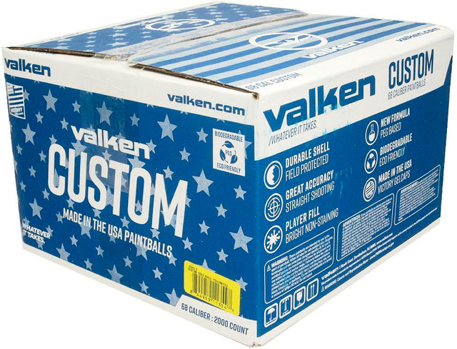 Valken Canada Custom 2000 Count .68 Caliber Yellow Fill Paintballs in Paintball in Ontario