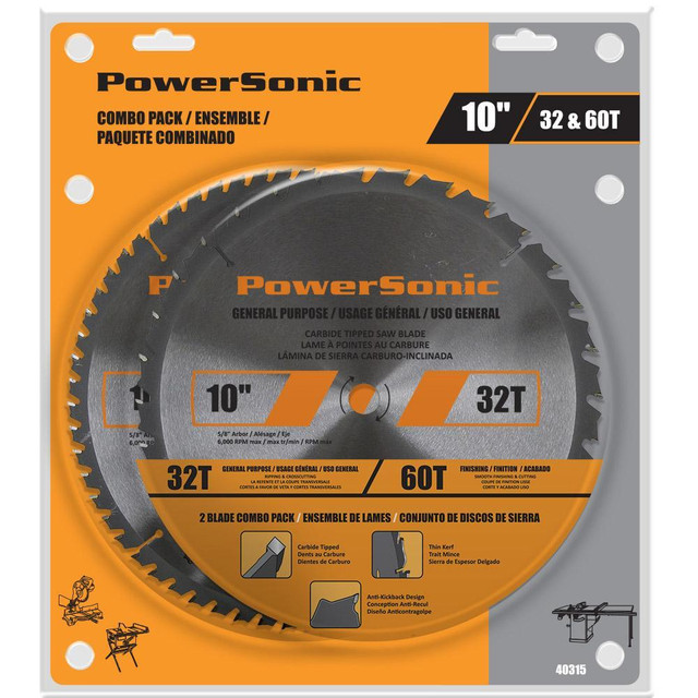 Powersonic 10-Inch Saw Blade Combo Pack in Power Tools in London