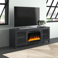 Wade Logan Avinash TV Stand for TVs up to 78" with Electric Fireplace Included