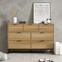 Loon Peak Modern 7 Drawer Dresser Wood Cabinet