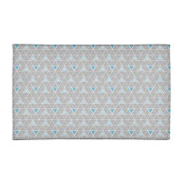 East Urban Home Colour Accent Hand Drawn Triangles Poly Chenille Rug