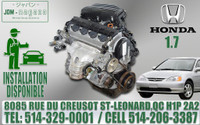 Moteur JDM D17A Honda Civic 2001 2002 2003 2004 2005 Engine D17A1 D17A2 Motor 01 02 03 04 05