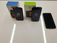 MOTO G, E G4 PLUS UNLOCKED BRAND NEW, NEW CONDITION IN BOX WITH ACCESSORIES AND 1 YEAR WARRANTY CANADIAN DEVICE