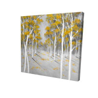 Made in Canada - Charlton Home Birch Forest - Wrapped Canvas Print
