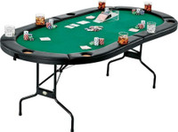 NEW 8 PERSON 6 FT FOLDING POKER TABLE CARDS GAME TABLE PKT202S