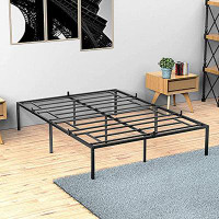 Hokku Designs Full Metal Platform Bed Frame With Sturdy Steel Bed Slats,Mattress Foundation No Box Spring Needed Large S