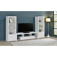 Orren Ellis Jude 3-piece Entertainment Centre With 71" TV Stand White High Gloss