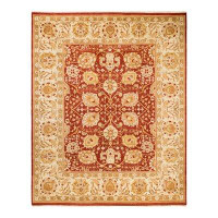 Isabelline Eclectic, One-Of-A-Kind Hand-Knotted Area Rug  - Red, 8' 2" X 10' 1"
