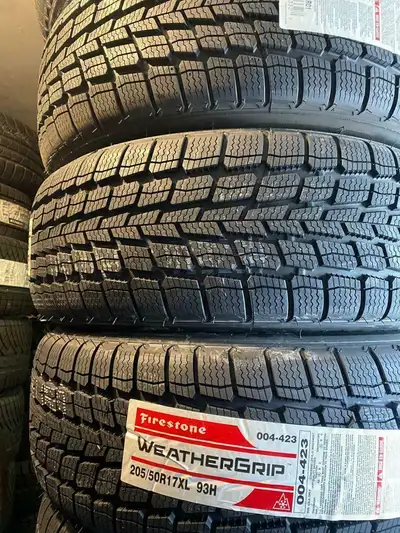 FOUR NEW 205 / 50 R17 FIRESTONE WEATHERGRIP ALL WEATHER TIRES -- SALE