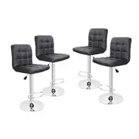 Hokku Designs Counter Chairs Adjustable Counter Height Swivel Barstools Set of 4