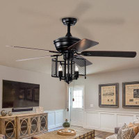 17 Stories Houstonia 52'' Ceiling Fan with Light Kit