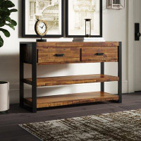 Alcott Hill Crysta 50" Solid Wood Console Table
