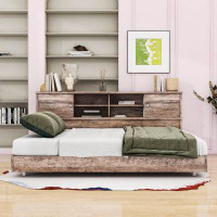 Latitude Run® Full Wood Daybed with Storage Bookcases