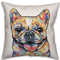 Ebern Designs Jerimiah French Bulldog Throw Pillow