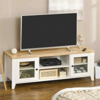 Wenty Modern TV Stand, Entertainment Centre With Shelves And Cabinets For Flatscreen Tvs Up To 60" For Bedroom, Living R