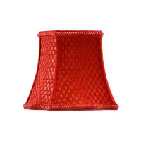 Chelsea House 9" H Silk/Shantung Square Candelabra shade ( Clip on ) in Red