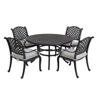 Alcott Hill Round 4 - Person 52'' L Outdoor Dining Set