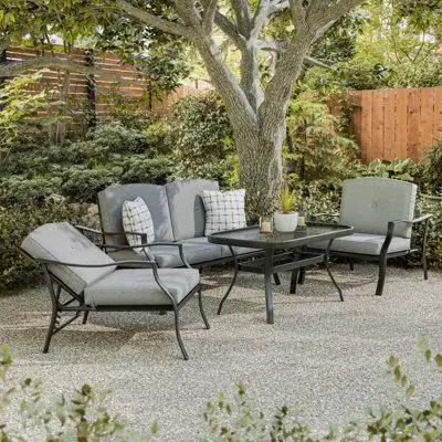 greemotion Palma 4 - Piece Complete Patio Set with Cushions