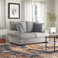 Sand & Stable™ Irma 72" Linen Rolled Arm Loveseat with Reversible Cushions