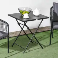 Folding Table 60cm x 60cm x 71cm Black