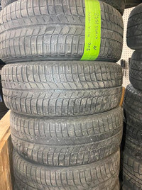 USED SET OF WINTER MICHELIN 235/55R17 70% TREAD WITH INSTALL.