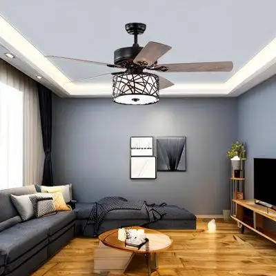 Transform your living space with this innovative dual-purpose modern ceiling fan and crystal chandel...