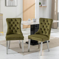 House of Hampton High-end Tufted Solid Wood Contemporary Velvet Upholstered Dining Chair