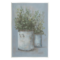 Stupell Industries Rustic Country Potted Plants Floater Canvas Wall Art By Pam Britton