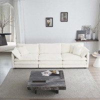 Latitude Run® Zayde 111.5'' Chenille Square Arm Sofa