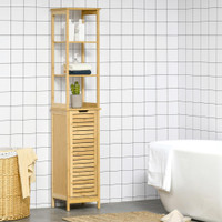 Bathroom Cabinet 13.5"x11.75"x68" Natural wood finish