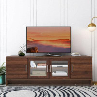 Latitude Run® Media Entertainment TV Stand For Tvs Up To 70 Inches With Adjustable Shelf