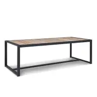 Hokku Designs Pawni Teak Outdoor Dining Table with Custom Cover