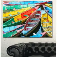 Made in Canada - Design Art 'Rowing Boats on the Lake in Pokhara' Photograph
