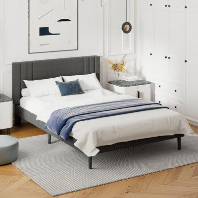 Latitude Run® Structure de lit tapissier vertical in Beds & Mattresses in Québec