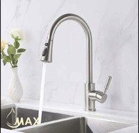 Pullout Kitchen Faucet Three Functions Brush Nickel Finish