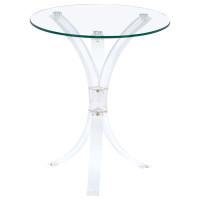Alma Laning Round Accent Table Clear