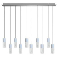 Ebern Designs Andromedae 10-Light Cluster Cylinder LED Pendant with Crystal Accents