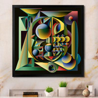 Design Art Playful Imaginary Landscapes VII - Modern Geometric Canvas Wall Art