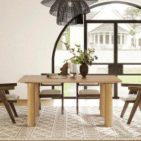 Millwood Pines Johson 67" Wooden Rectangle Dining Table
