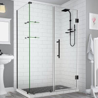 Aston Bromley GS Frameless 68" x 72" Rectangle Hinged Shower Enclosure
