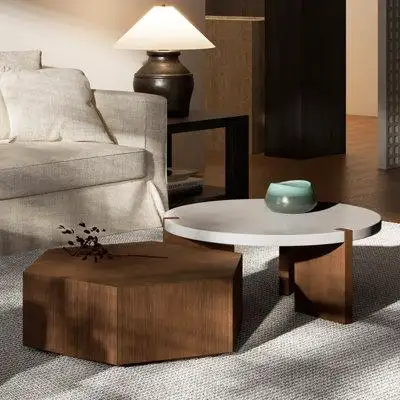 The geometric round coffee table combination whose form and function are coordinated our products ar...