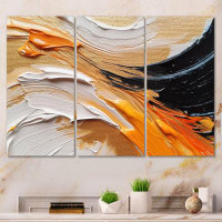 Wrought Studio Orange And Black Mystic Spirals I - Abstract Spirals Canvas Prints Set