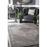 Bungalow Rose Emette Hand-Tufted Wool Grey Area Rug