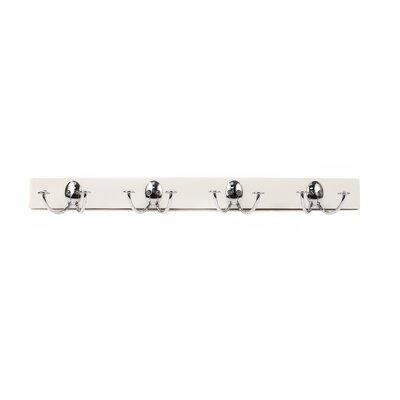 Gracie Oaks Stratford 4 Double Hook Wall Mounted Coat Rack in Other