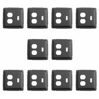 The Renovators Supply Inc. Switch Plate Wrought Iron 2-Gang Duplex Outlet Wall Plate