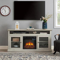 Alcott Hill Media Console with 18" Fireplace Insert for TV Up to 65"