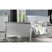 Red Barrel Studio Silver Wood Sleigh Bed