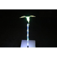 Amples Solar Powered Yellow Fibre Angel Outdoor Garden Decoration Stake White LED Light Landscape Lamp For Patio Yard Pa
